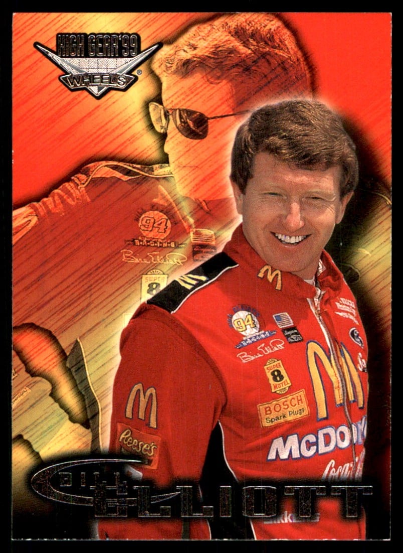 Bill Elliott 1999 Wheels High Gear #18 NASCAR READ FREE SHIPPING AutographDen
