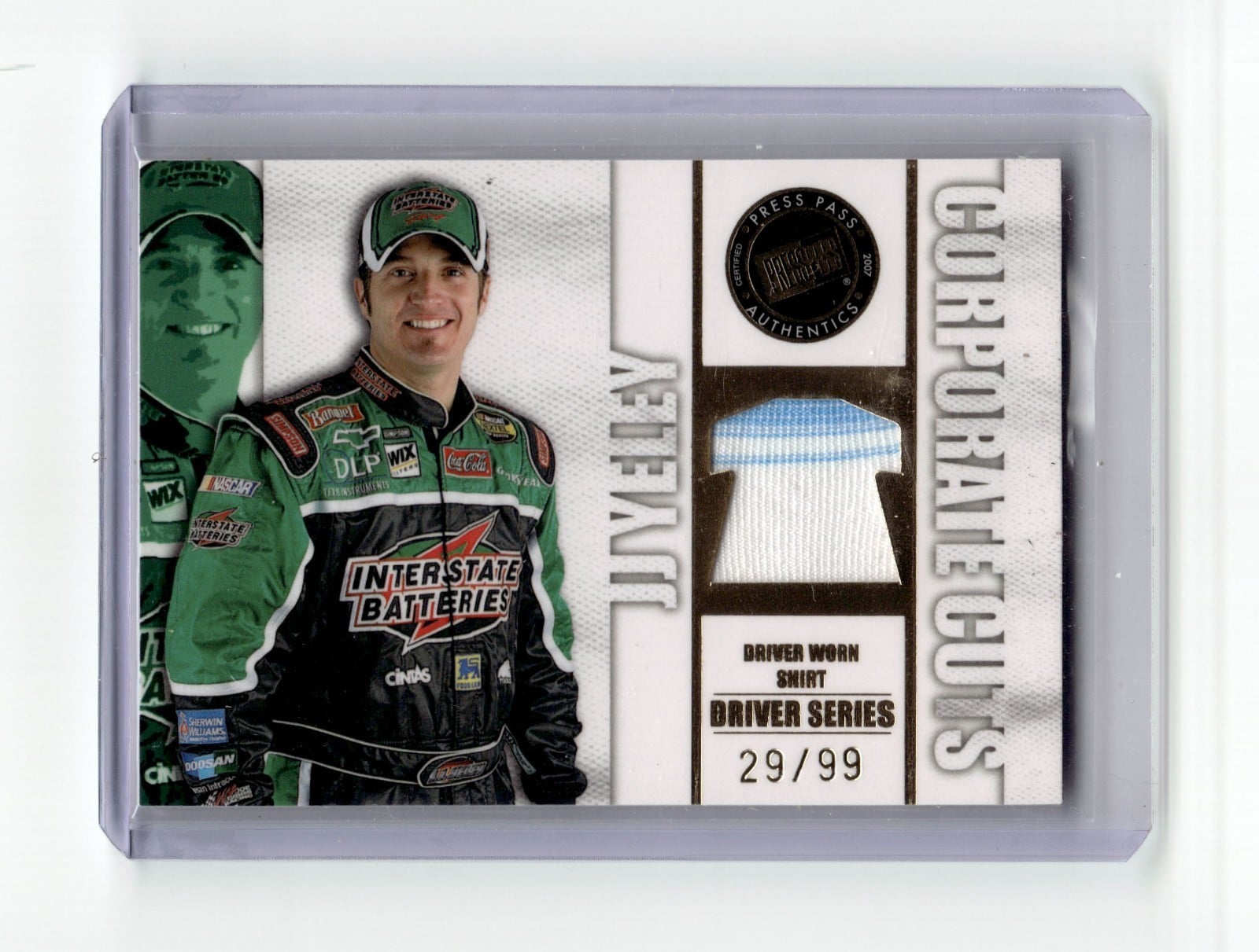 2007 Traks Corporate Cuts Driver JJ Yeley #CCD16 Shirt NASCAR /99