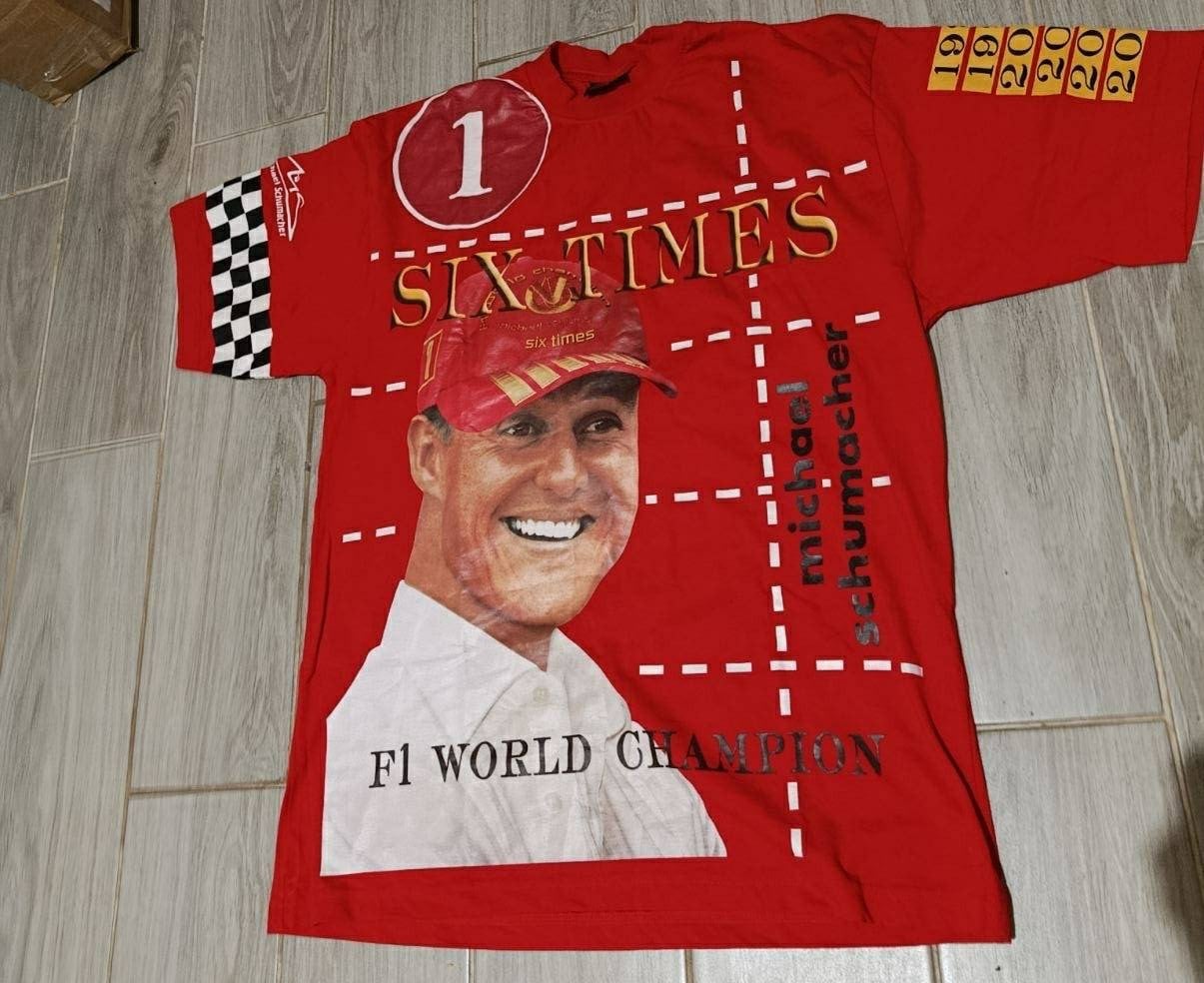 Rare Michael Schumacher 6X F1 Champion Shirt 1994โ2003 Official Merchandise Medi